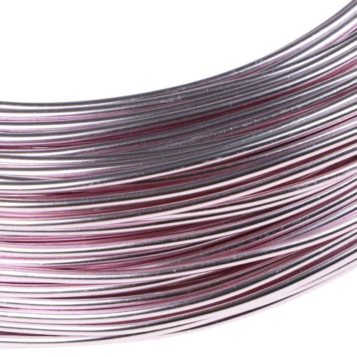 Artículo Alambre de aluminio Ø2mm alambre decorativo rosa redondo 480g