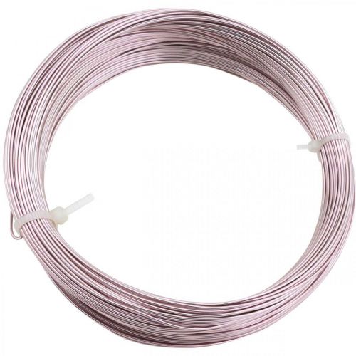 Artículo Alambre de aluminio Ø1mm alambre decorativo rosa redondo 120g