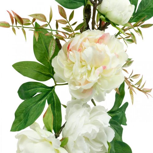 Artículo Adorno de peonía, decoración de mesa, rama de Paeonia blanca L60cm