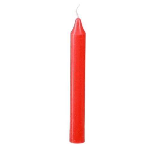 Velas de árbol velas de palo Ø13mm velas rojas 10,5cm 44ud