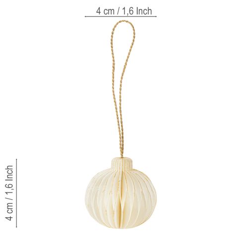 Artículo Elegantes adornos de papel para árbol de Navidad, decoración navideña, estilo escandinavo.