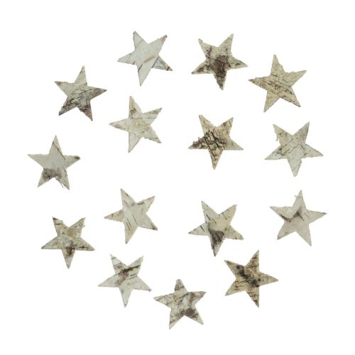 Floristik24 Decoración dispersa estrellas navideñas decoración estrellas de abedul 4cm 100 piezas