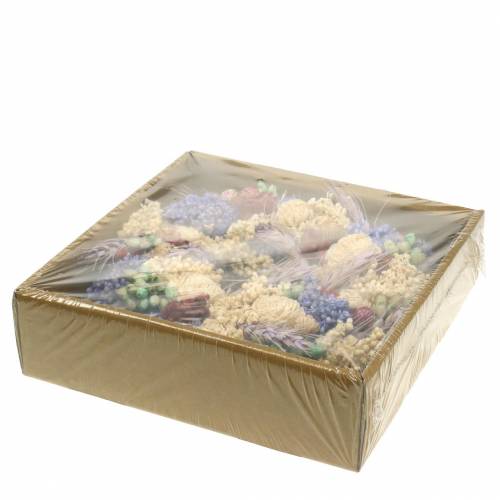Floristik24 Corona decorativa de hierba seca y flores artificiales lila Ø20cm
