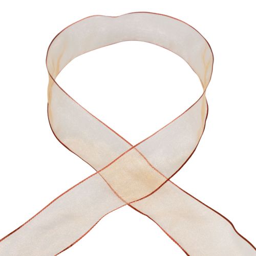 Artículo Cinta de gasa cinta de organza organza naranja 40mm 20m