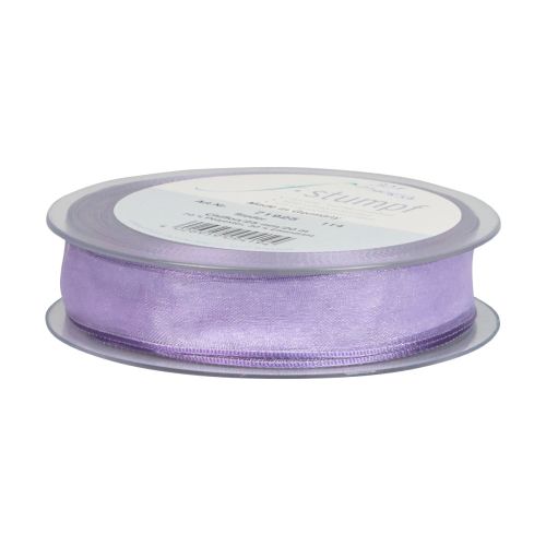 Artículo Cinta de gasa cinta de organza cinta decorativa organza violeta 15mm 20m