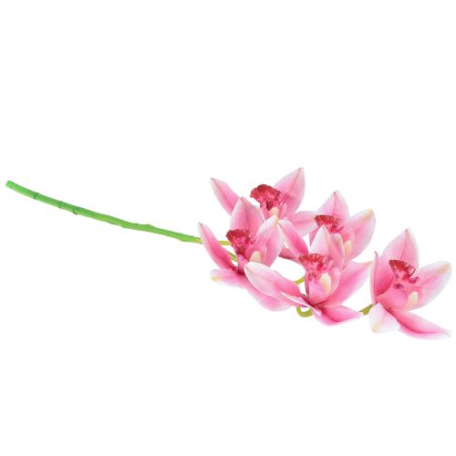 Artículo Orquídea Cymbidium artificial 5 flores rosa 65cm