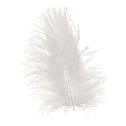 Plumas decorativas en blanco materiales para manualidades primavera 5-10cm 20g