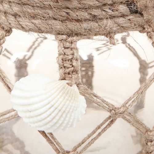 Artículo Conchas decorativas de macramé de vidrio marítimo Ø11cm H12,5cm 2ud