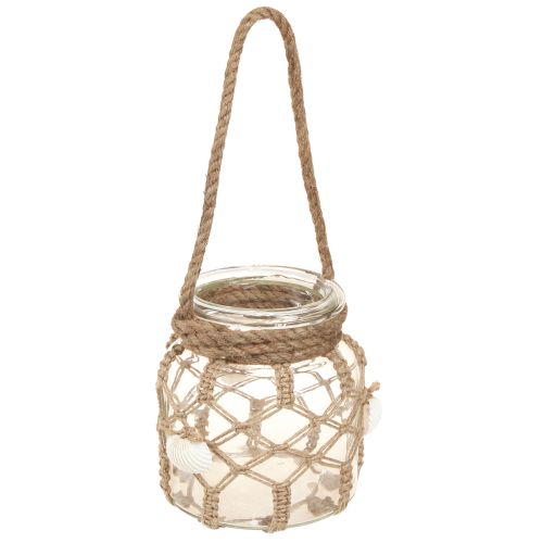 Conchas decorativas de macramé de vidrio decoración de mesa decoración colgante Ø14cm