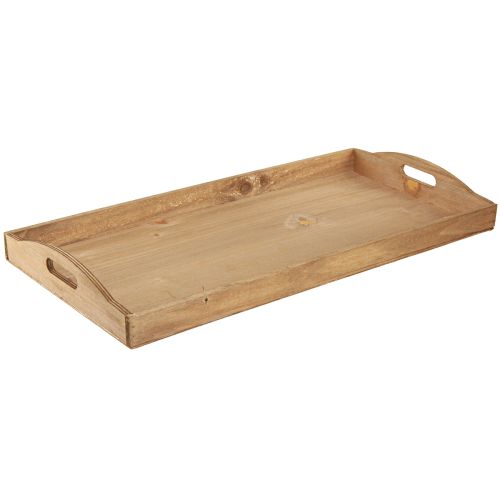 Artículo Bandeja decorativa de madera oblonga FSC en color natural 58cmx28cmx6cm