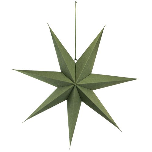 Artículo Lámpara decorativa estrella de papel para colgar yute verde 75x20cm