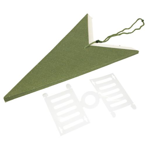 Artículo Lámpara decorativa estrella de papel para colgar yute verde 75x20cm