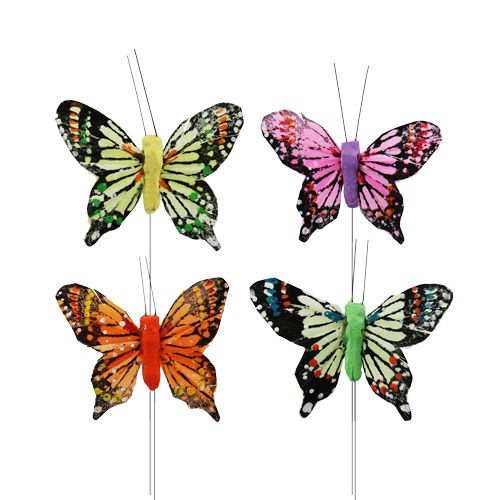 Mariposas decorativas coloridas sort.6cm 24pcs