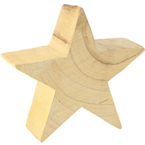 Estrella decorativa de madera Estrella de madera de Paulownia de pie 20cm