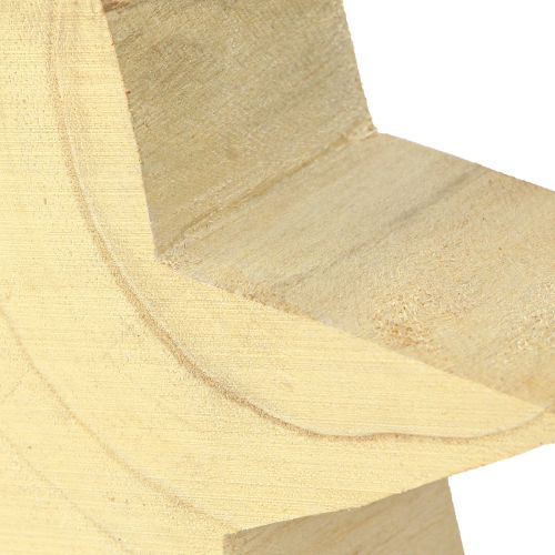 Artículo Estrella decorativa de madera Estrella de madera de Paulownia de pie 20cm