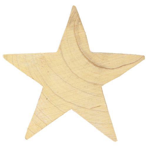 Artículo Estrella decorativa de madera Estrella de madera de Paulownia de pie 20cm