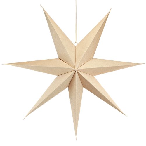 Floristik24 Estrella decorativa para iluminación papel yute natural Ø75cm