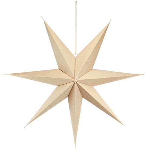 Artículo Estrella decorativa para iluminación papel yute natural Ø75cm