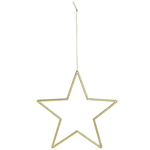 Artículo Estrellas decorativas doradas con purpurina decoración de árbol estrellas 18cm 8 piezas