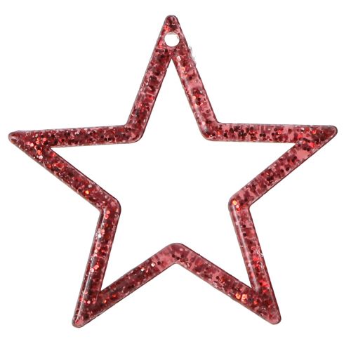 Artículo Estrellas decorativas purpurina roja pequeñas estrellas navideñas 4,5cm 120uds