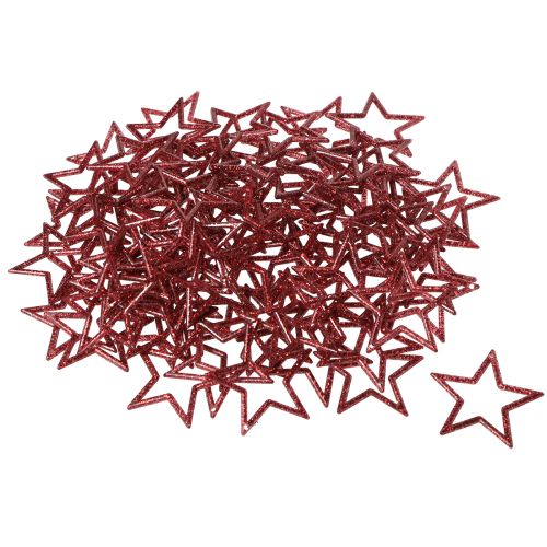 Artículo Estrellas decorativas purpurina roja pequeñas estrellas navideñas 4,5cm 120uds