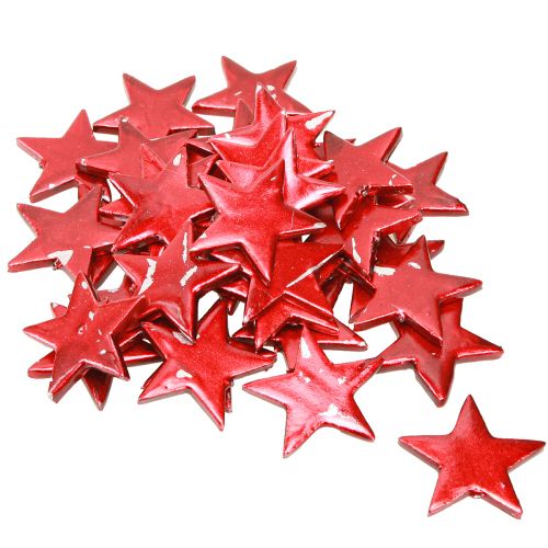 Artículo Estrellas decorativas rojas metálicas para esparcir – 2.ª opción – Ø5 cm 36 piezas