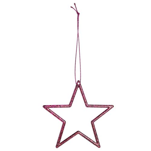 Artículo Estrellas decorativas poinsettias para colgar Berry Glitter 7,5cm 40uds