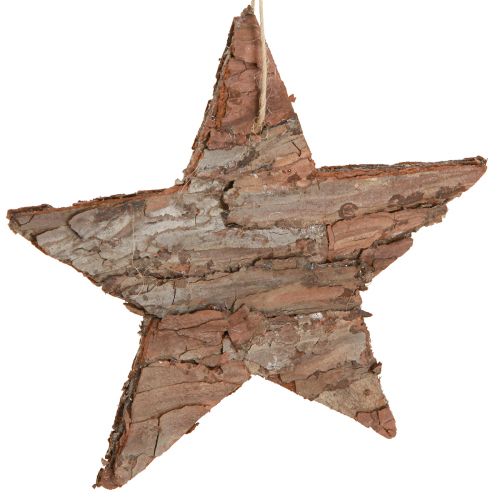 Floristik24 Estrellas decorativas para colgar estrellas de pino pino natural 15cm 4uds