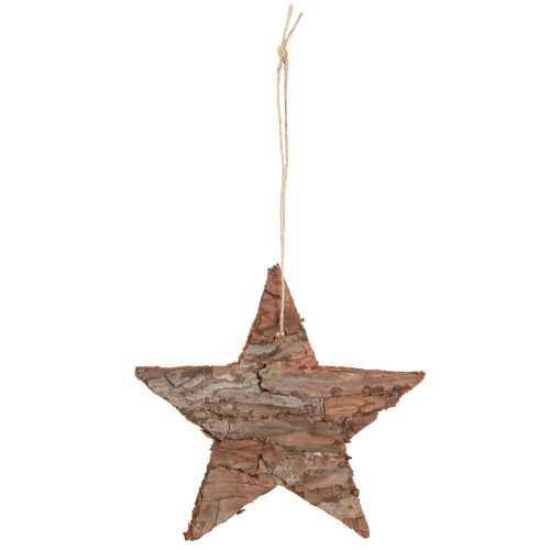 Artículo Estrellas decorativas para colgar estrellas de pino pino natural 15cm 4uds