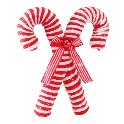 Floristik24 Bastones de caramelo decorativos para colgar adornos para árboles de Navidad rojo y blanco 28cm