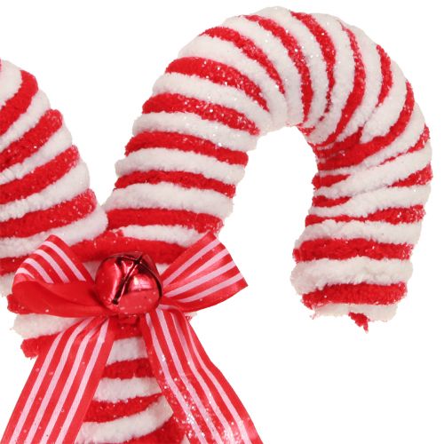 Artículo Bastones de caramelo decorativos para colgar adornos para árboles de Navidad rojo y blanco 28cm