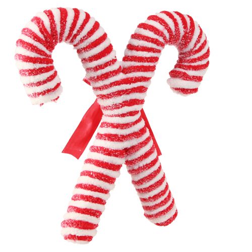 Artículo Bastones de caramelo decorativos para colgar adornos para árboles de Navidad rojo y blanco 28cm