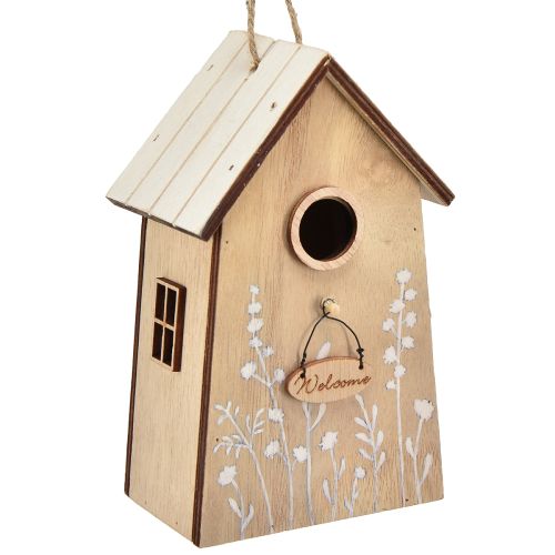 Decoración para casita de pájaros colgante blanco natural 14,5cm 2uds