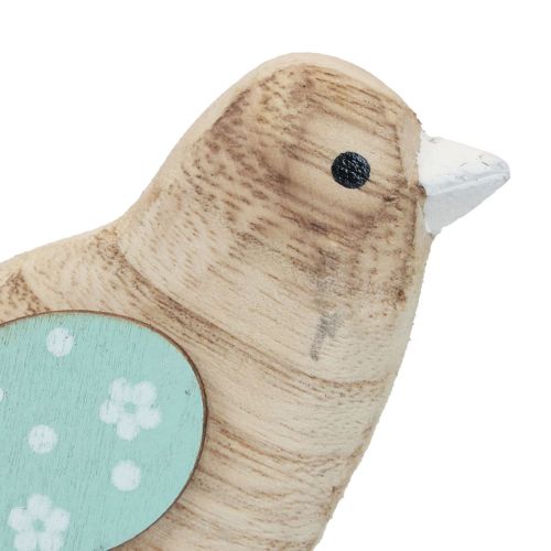 Artículo Pájaros decorativos pájaros de madera decoración de mesa primavera natural colorido 12cm 3 piezas