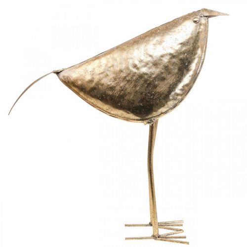 Artículo Deco pájaro Deco figura pájaro decoración metal dorado 41×13×42cm