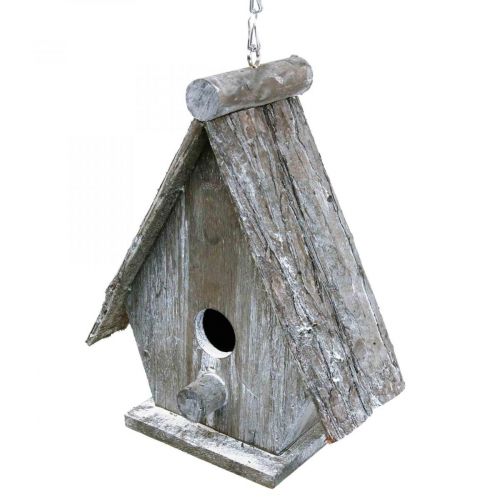 Artículo Pajarera decorativa para colgar Birdhouse Deco Grey H22cm