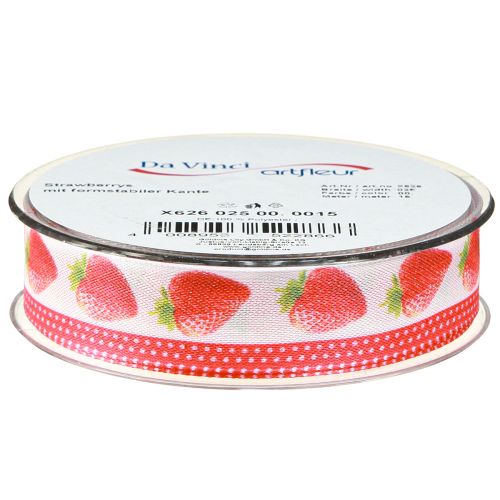 Artículo Cinta decorativa fresas cinta de tela bordes dimensionalmente estables 25mm 15m