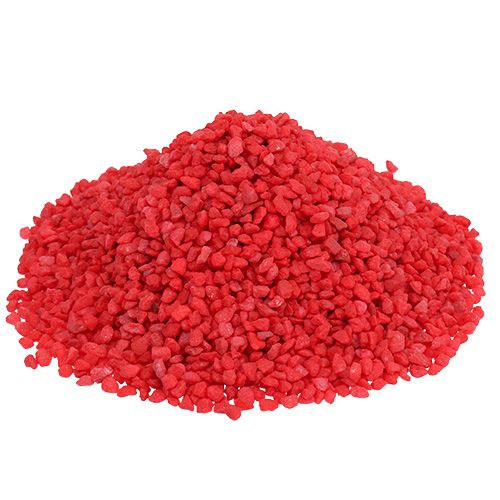 Artículo Piedras decorativas granuladas rojas decorativas 2mm - 3mm 2kg