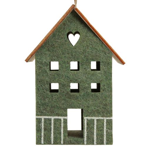 Artículo Percha decorativa fieltro decoración casa verde natural 6cmx8cmx11cm 4 piezas