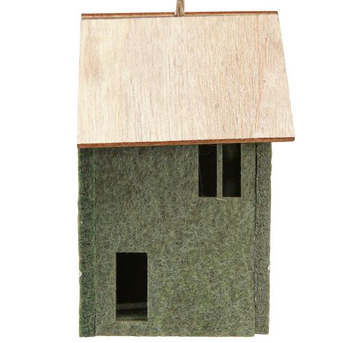 Artículo Percha decorativa fieltro decoración casa verde natural 6cmx8cmx11cm 4 piezas