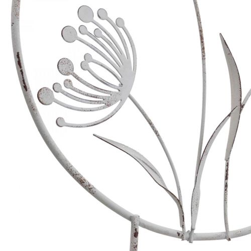 Artículo Soporte de anillo decorativo metal blanco resorte Ø20cm H32cm