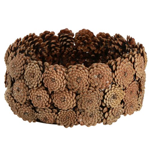 Cuenco decorativo piñas en marrón natural Ø35cm H15cm