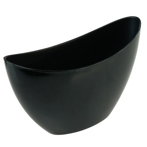 Artículo Cuenco decorativo barco planta ovalado negro 24x9,5cmx14,5cm