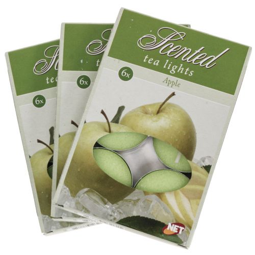 Artículo Velas aromáticas manzana, aroma de velas de té, vela aromática ambiente Ø3,5cm H1,5cm 18 piezas