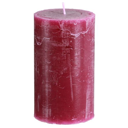 Floristik24 Velas de color liso Velas de baya violeta 70×120mm 4 piezas