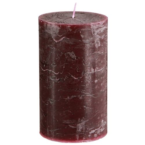 Floristik24 Velas de colores lisos Velas de pilar burdeos 70×120mm 4 piezas