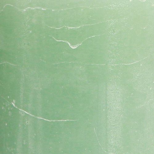 Artículo Velas de color liso velas de pilar de jade verde 70×120mm 4 piezas