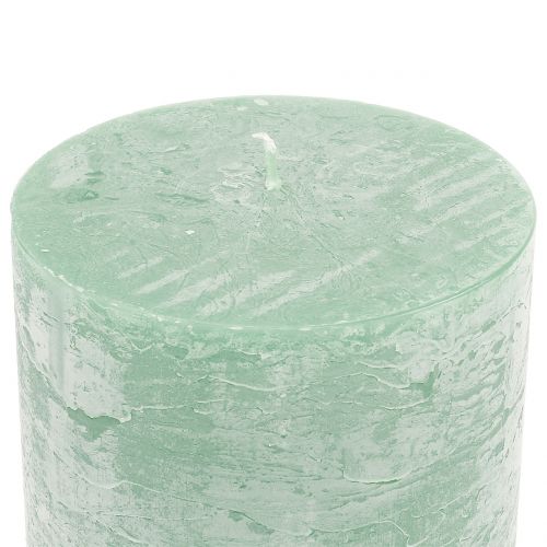 Artículo Velas lisas verde claro 60x100mm 4 piezas