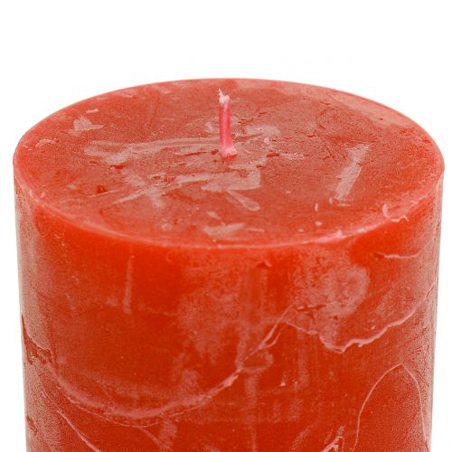 Artículo Velas de colores naranja 60x80mm 4uds