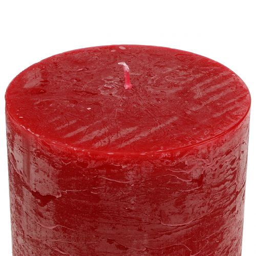 Artículo Velas unicolor rojo 50x100mm 4ud